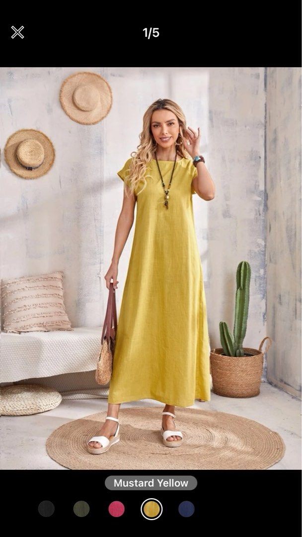 Mustard/yellow long dress, Women's Fashion, Dresses & Sets, Dresses on ...