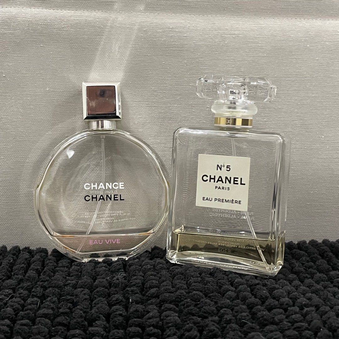 N°5 Chanel Eau Premiere & Chance Chanel Eau Vive BUNDLE Tester Perfume,  Beauty & Personal Care, Fragrance & Deodorants on Carousell