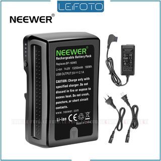 Neewer 190Wh (13200mAh) V-Mount/V-Lock Battery, 14.8V Rechargeable Li-ion Battery with D-Tap Output Charger and D-Tap Cable Compatible with Sony Video Broadcast Camera Camcorder LED Light (BP-190WS)