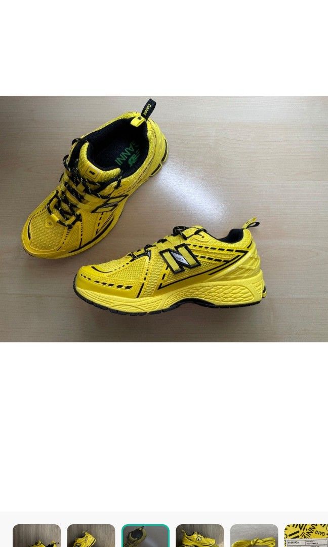 Ganni yellow sale sneakers