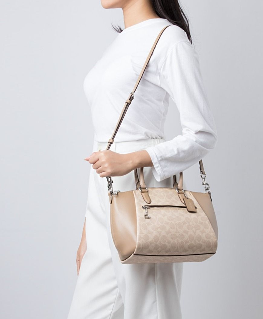 Coach elise satchel in signature cheap canvas