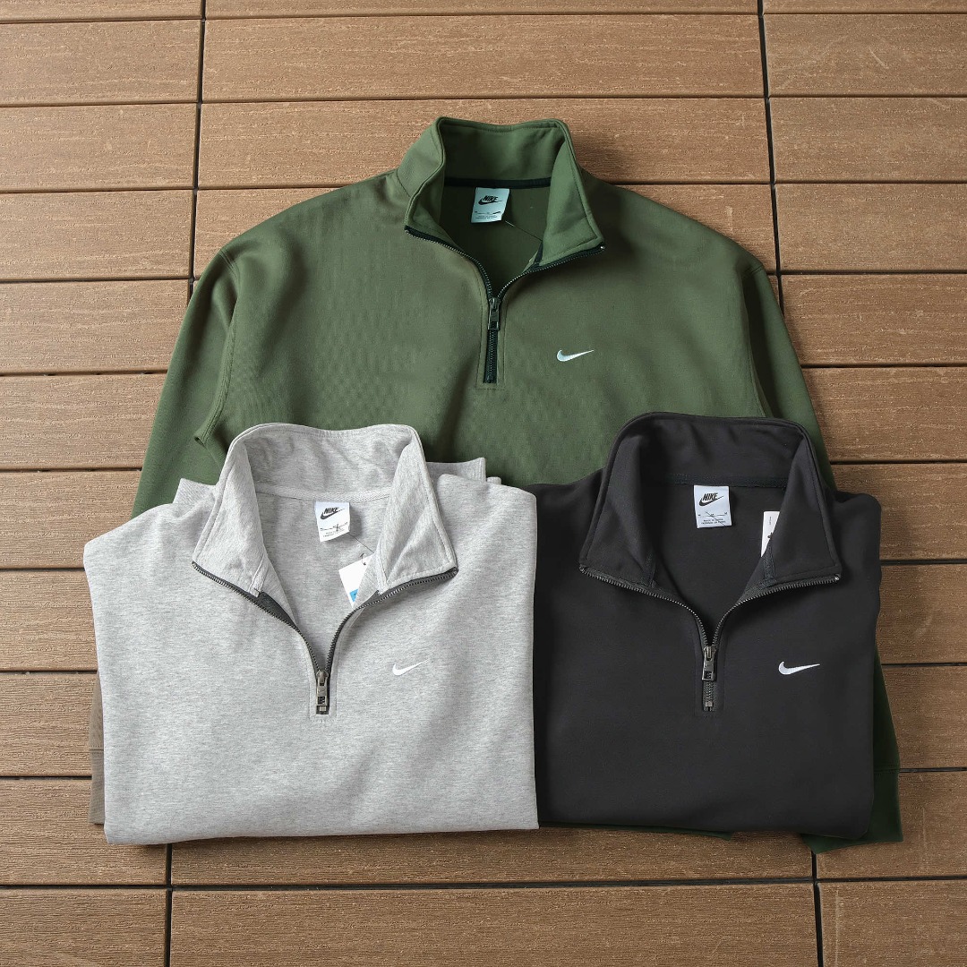 gray nike quarter zip