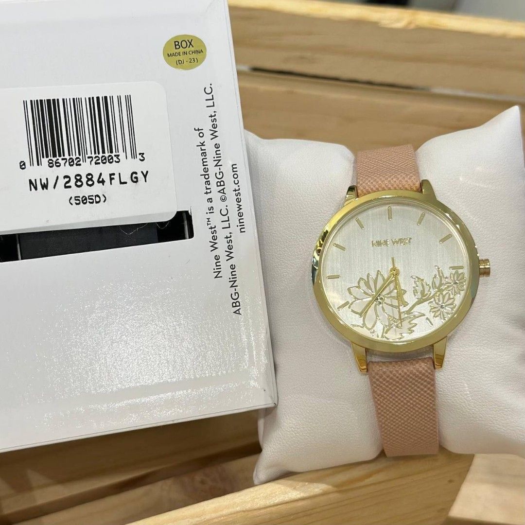 Swatch De Mujer Reloj Nine West NW3001FLGY Para Mujer White Block