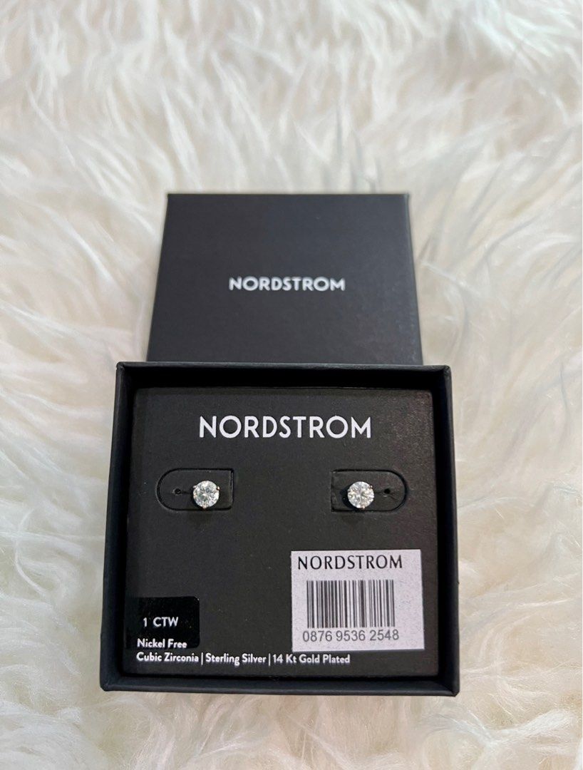 Nordstrom Cubic Zirconia Stud Earrings (Category: Earrings) located in Quezon City. Submitted by cathyrg (Listing ID 1252278137, Image 2). Description: Nordstrom Cubic Zirconia Stud Earrings 1 ct Nickel Free.