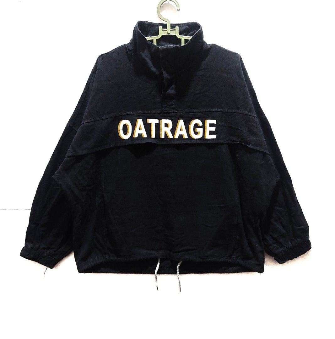 OATRAGE Jacket Half Button (Category: Coats, Jackets and Outerwear) located in Gua Musang. Submitted by bundletakada (Listing ID 1252185448, Image 1). Description: sweaters half button by fasion designs status: used item tag: C Y beautiful select design vouge size on tag: measurement by tape: armpit: 26 inches length: 27 inches material: 100 cotton made in: china colour: black condition: -good condition like news -no pin hole, stretching and defe