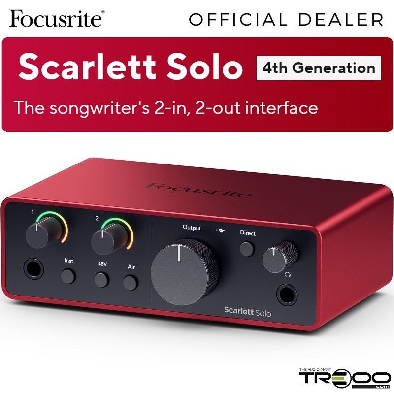 [Official]($8 Cashback!) Focusrite Scarlett Solo (4th Gen) USB Audio Interface for Creators63168000995073111