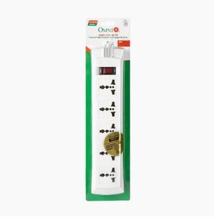 Omni Universal Outlet Extension Cord 5 Gang with Switch