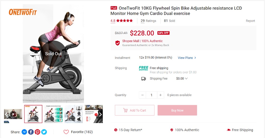 onetwofit spin bike review