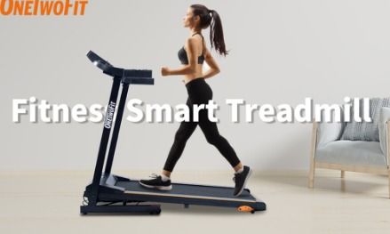 OneTwoFit Foldable 2.5HP Treadmill 12km h Incline Running Walking