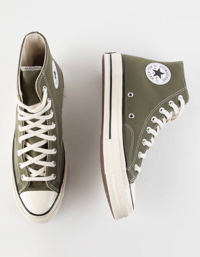 Converse high sales tops olive green
