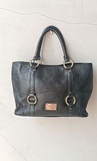 Original Double M Milano Black Leather Handbag Tas Kulit Jinjing