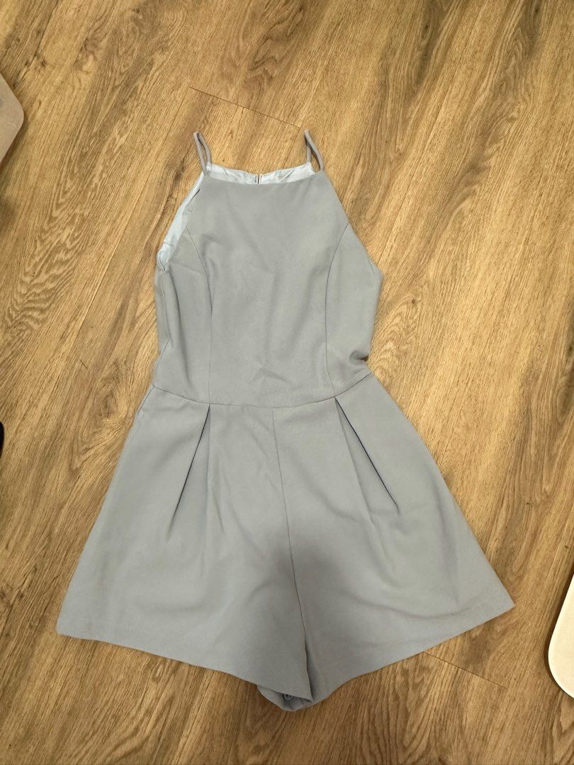 Osmosis baby blue romper, Women's Fashion, Dresses & Sets, Rompers on Carousell