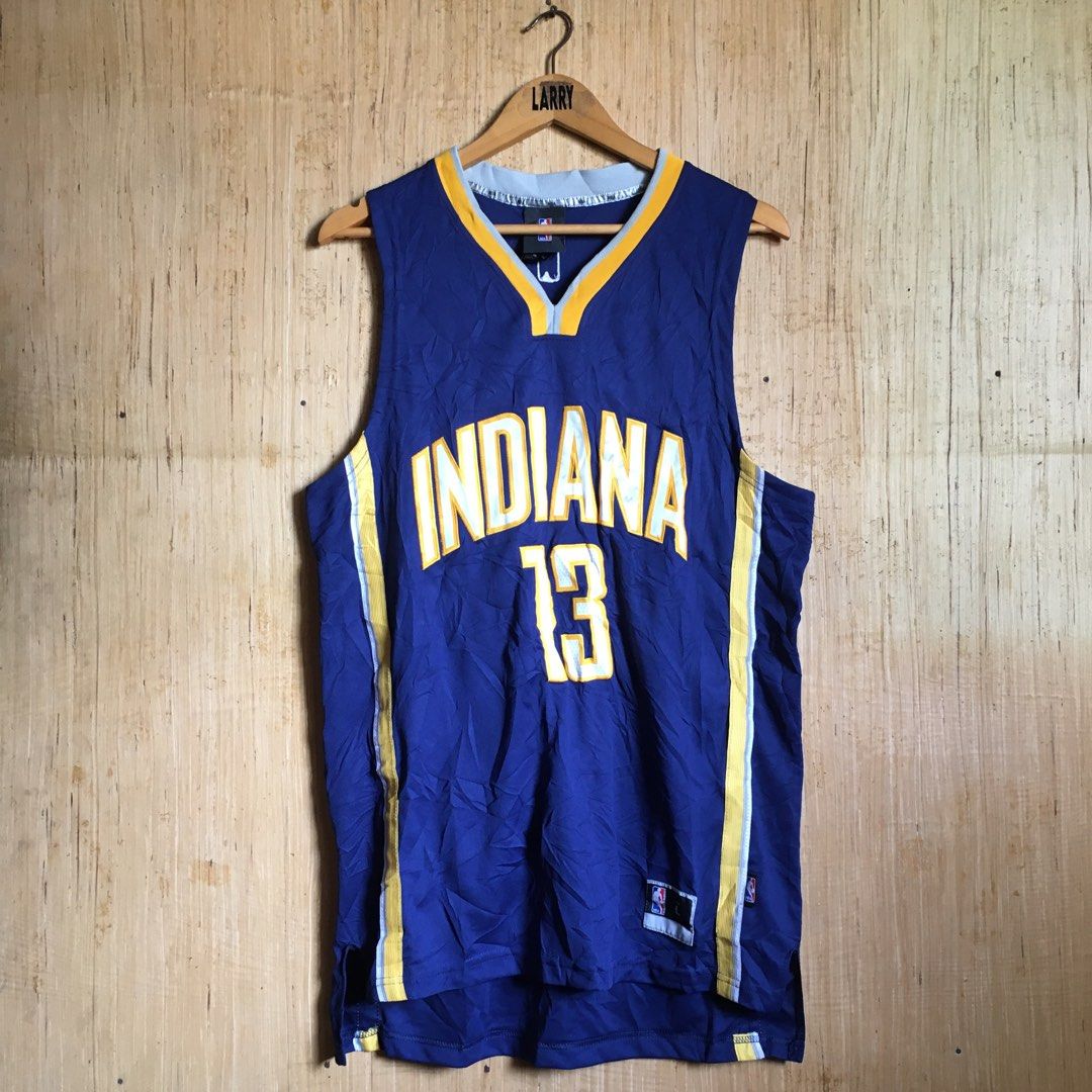Paul george pinstripe jersey discount