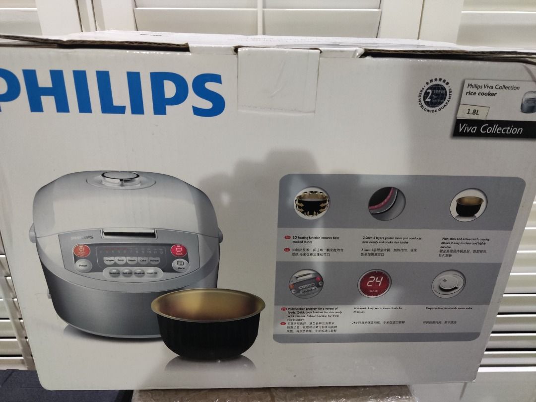 Philips Viva Collection Fuzzy Logic Rice Cooker HD3038/03, TV & Home