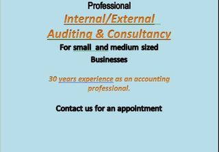 Professional Internal/External  Auditing & Consultancy For small  and medium sized Businesses
