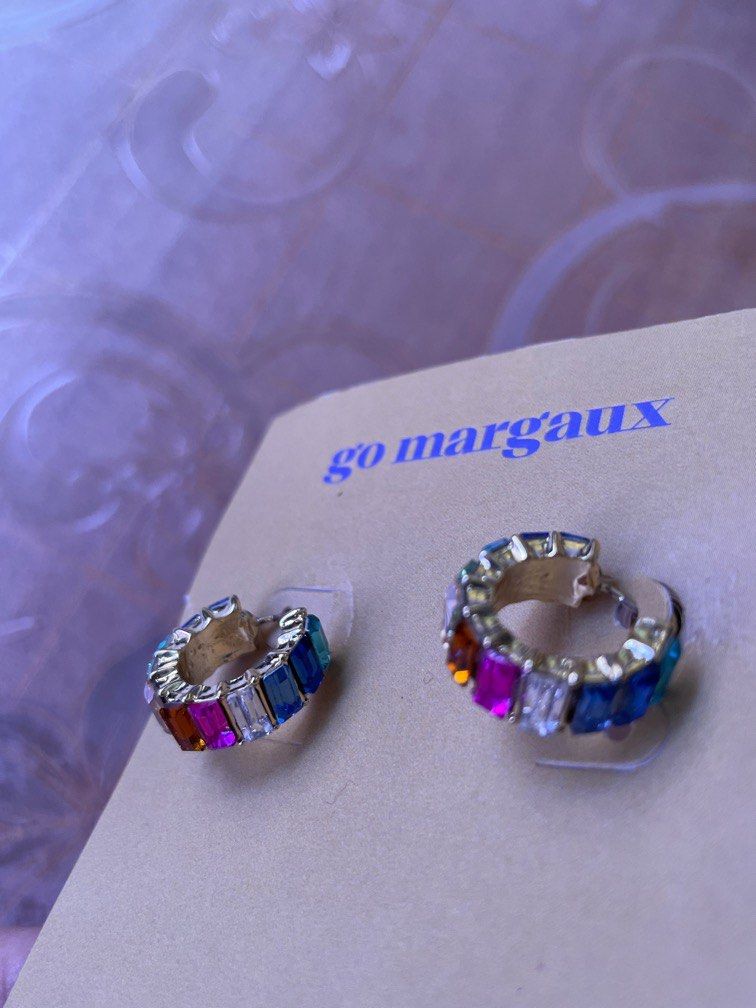 Rainbow jewel cheap earrings