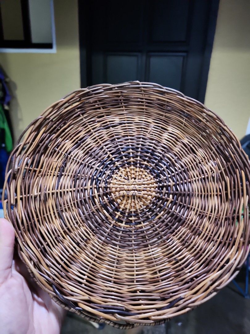 Rattan paper plate holders, reusable plate holders, Furniture & Home