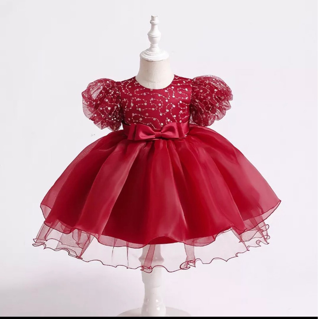 Red Baby Girl Ball Gown on Carousell