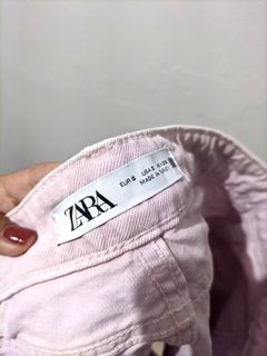 Rok celana Jeans Zara Pink