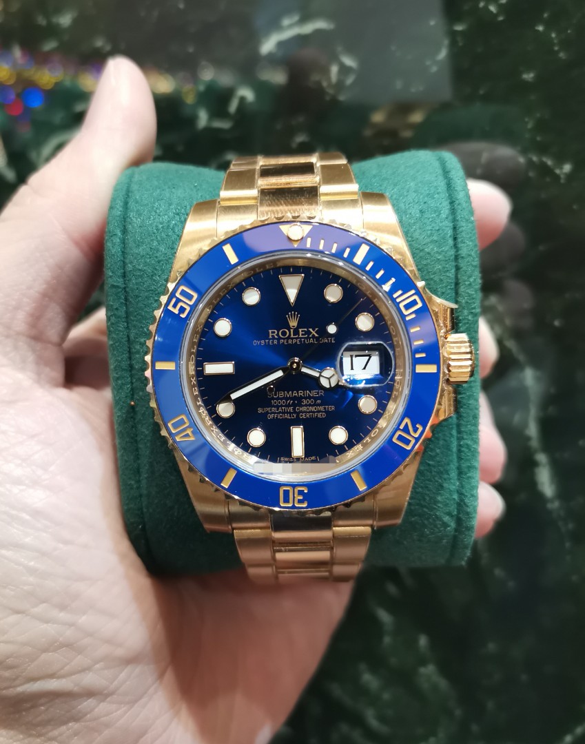 Rolex Submariner Date 116618LB 40mm Yellow Gold Oyster Bracelet
