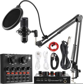 YOTTO USB Microphone Cardioid Condenser Mic 192KHz/24bit Plug and Play  Professional Studio Podcast Microphone with Adjustable Microphone Stand  Suspension Scissor Boom Arm, Pop Filter, Shock Mount, Audio, Microphones on  Carousell