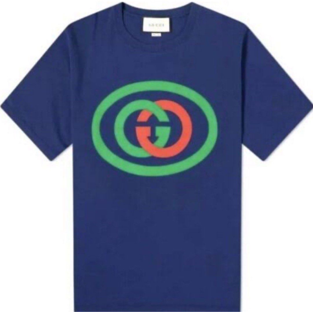 SALE AUTHENTIC GUCCI GG INTERLOCKING LOGO TEE