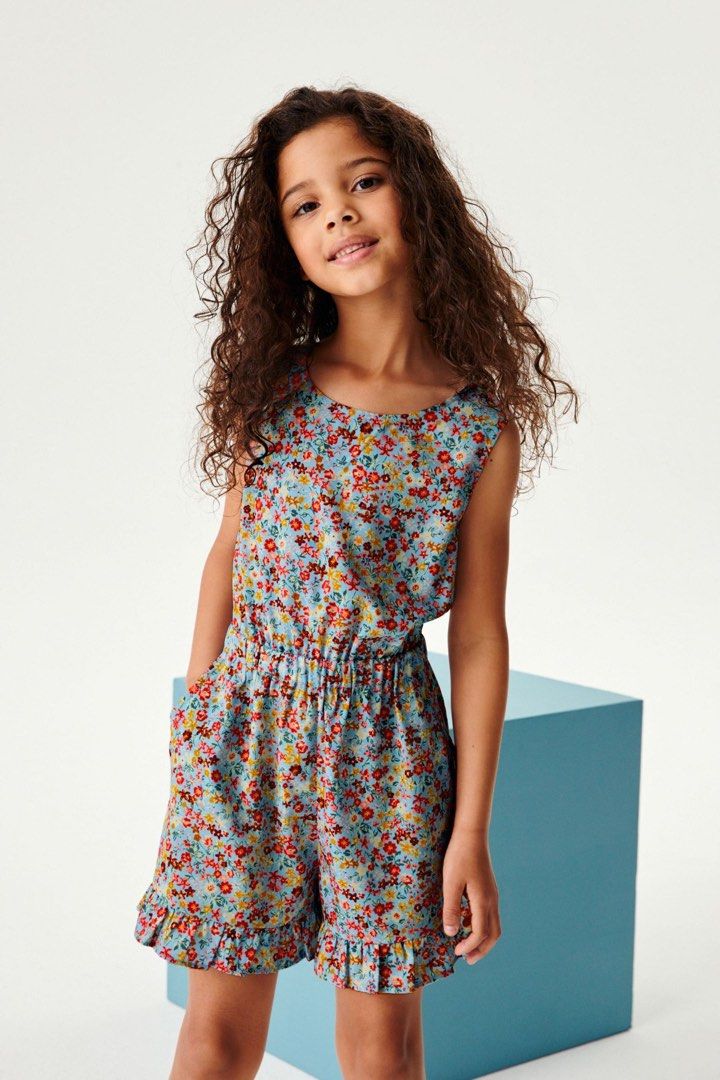 Sale Next UK Blue Floral Playsuit Babies Kids Babies Kids