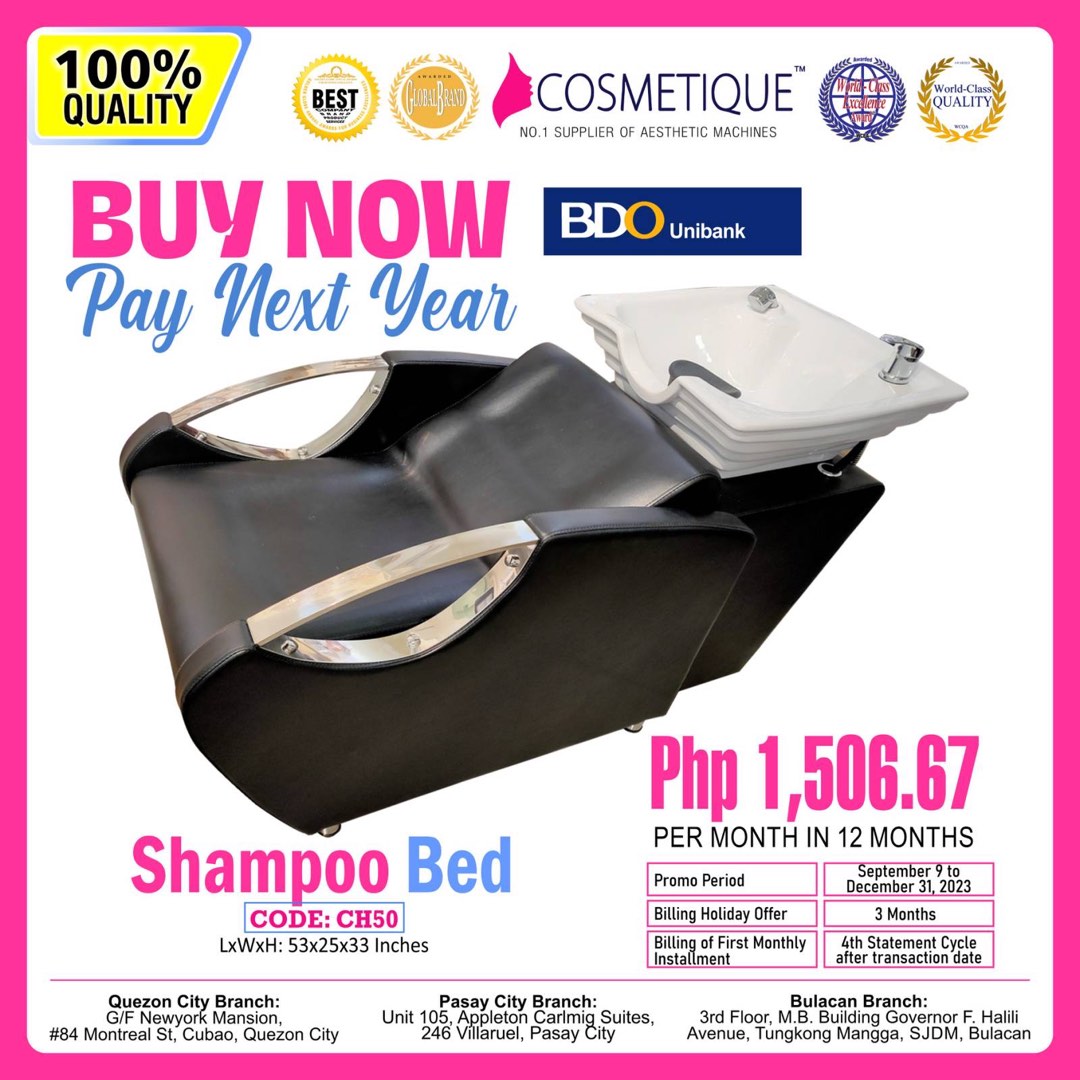 Salon Bed Shampoo Bed Equipment Heavy Duty Bed on Carousell