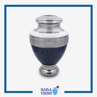 [saraurnsph] Classic Elegance Brass Urn Black Metal Urn Black Urn Plain Design Urn Jar for Burial