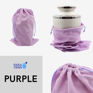 [saraurnsph] Purple Urn Pouch Velvet Urn Bag Urn Cover for Protection of Marble Urns Brass Urns Dust Cover