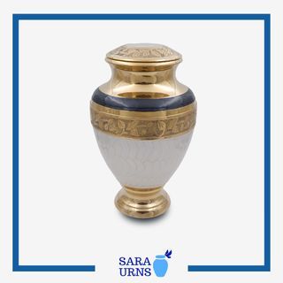 [saraurnsph] Royal Soul Brass Urn Metal Urn Cremation Urn Jar Urns for Ashes White Urn Human Ashes