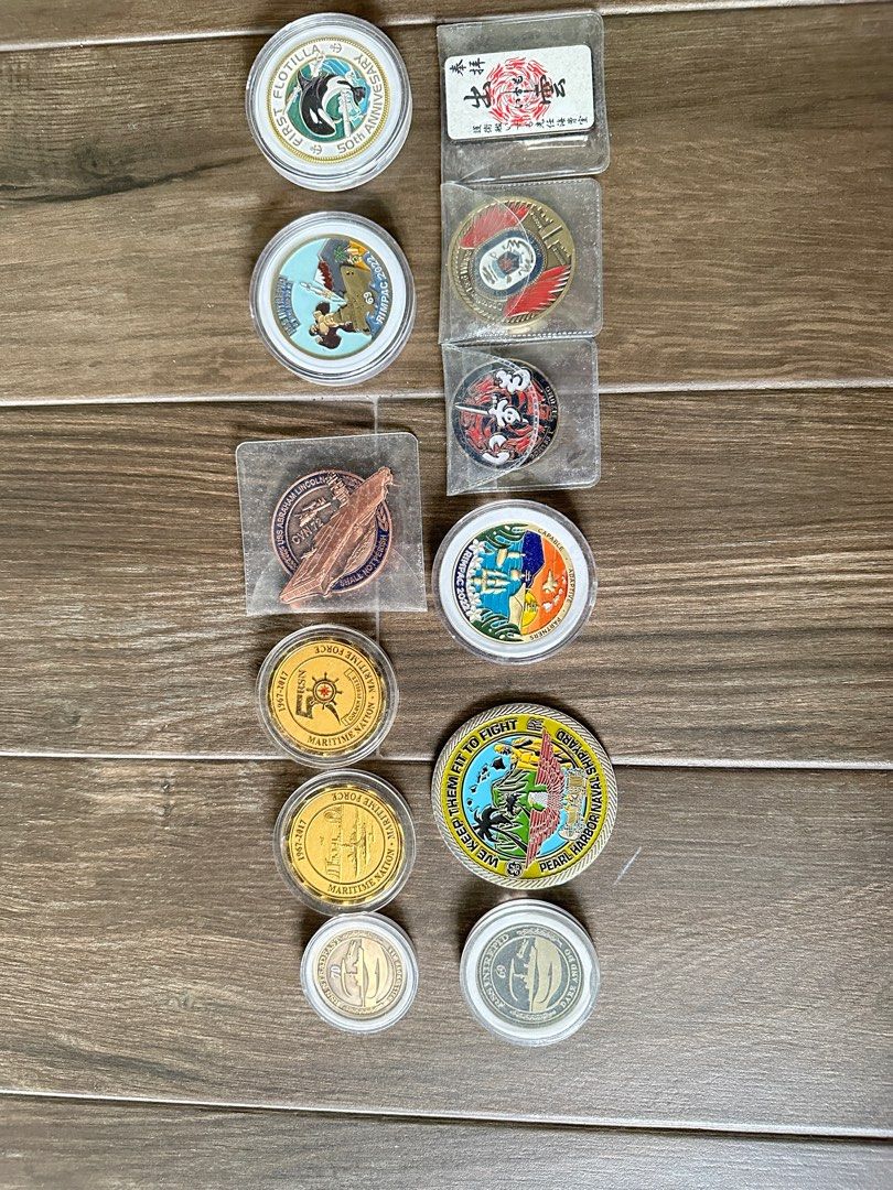 Ship coins from different warship, Hobbies & Toys, Memorabilia & Collectibles, Vintage