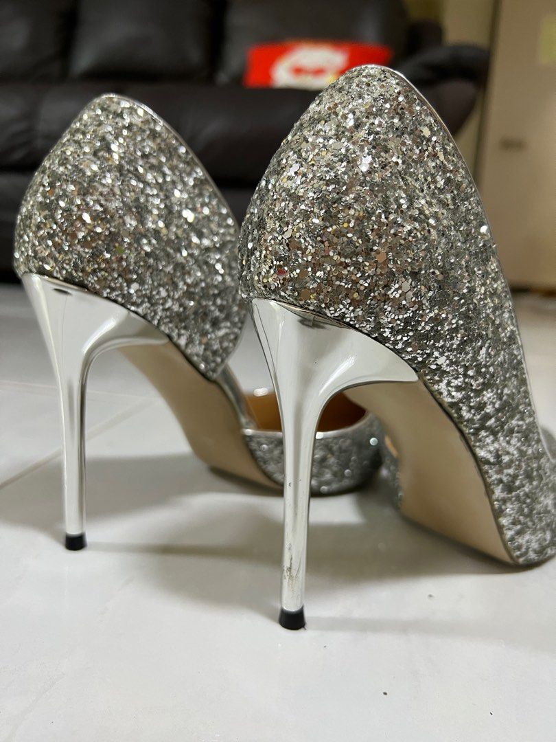 Glitter cheap court heels
