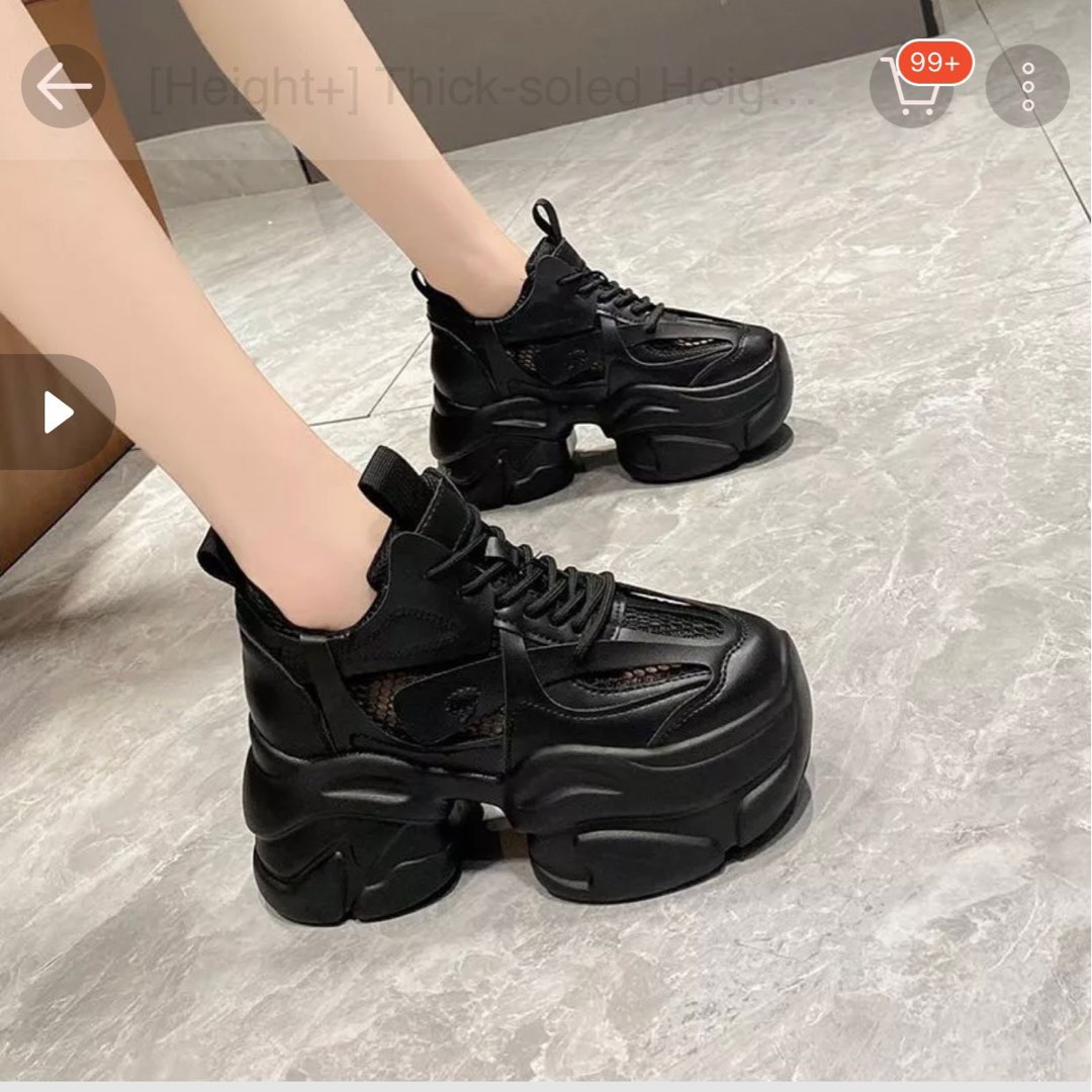 Chunky black platform on sale sneakers