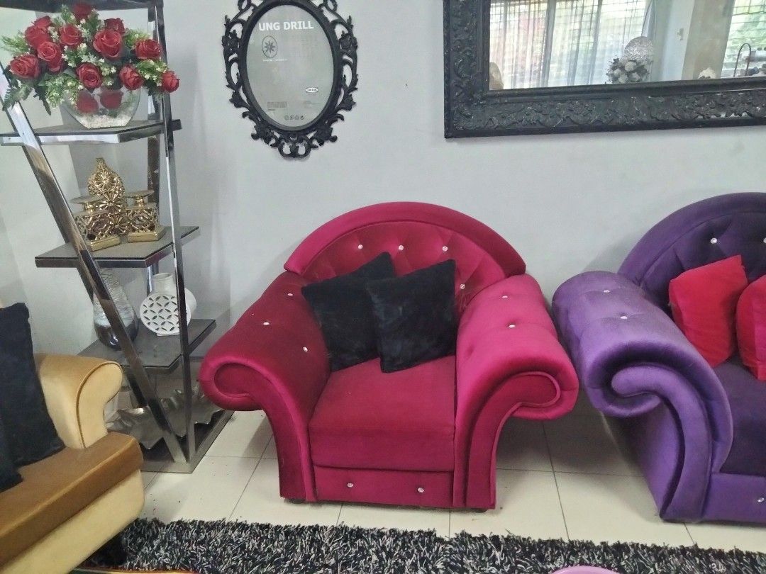 Sofa Cleopatra 1+2+3 seater tip top, Furniture & Home Living, Furniture, Sofas on Carousell