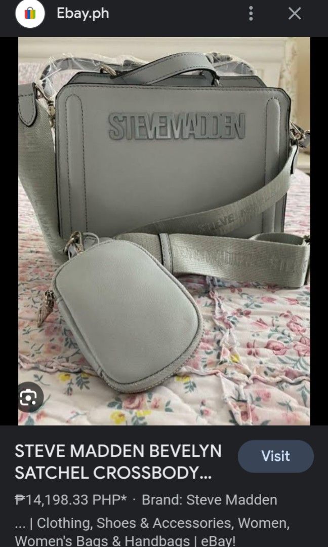 Steve Madden bevelyn satchel (Category: Luxury Bags & Wallets) located in Makati City. Submitted by zzebraaa (Listing ID 1252340117, Image 1). Description: AUTHENTIC MALL PULL OUT STEVE MADDEN BEVELYN SATCHEL CROSSBODY BAG COLOR MAROON COMES WITH 2 SLING.