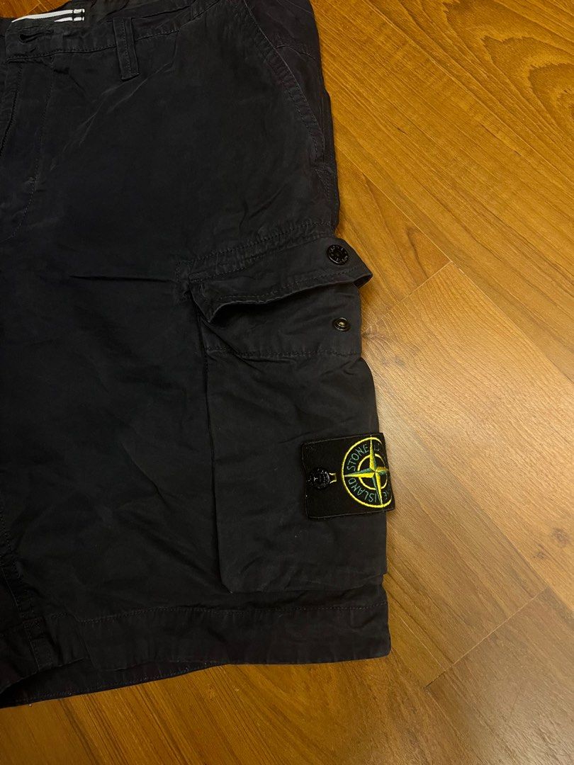 Mens black hotsell stone island shorts