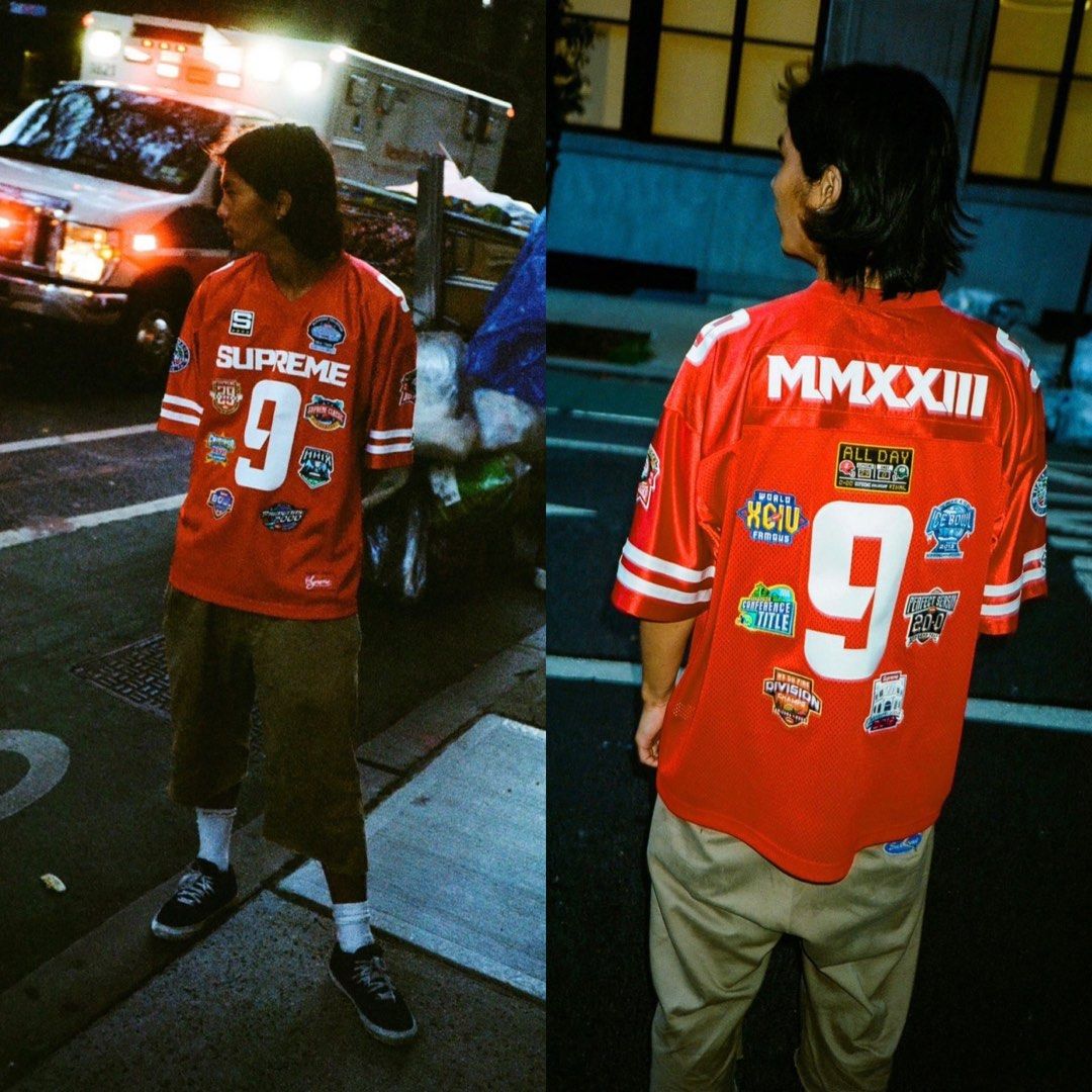 Supreme, Shirts, Surpeme Red Football Jersey