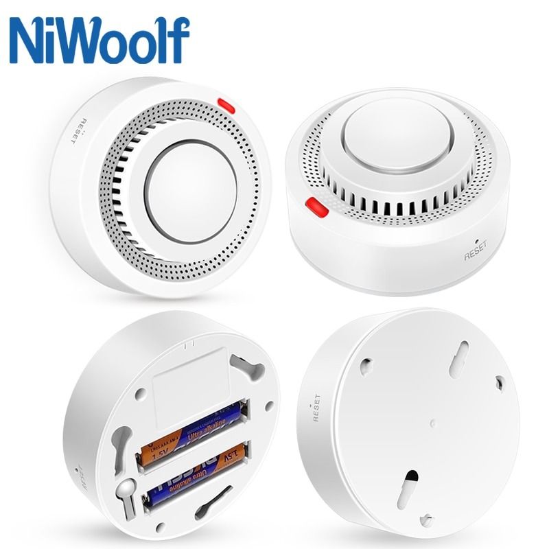 Tuya Wifi Smoke Detector Fire Sensor 80db Sound Alarm Smokehouse ...