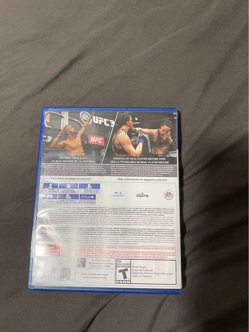 UFC 3 (Category: PlayStation) located in Singapore. Submitted by voltagezoom (Listing ID 1252319036, Image 2). Description: .
