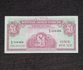 UK British armed forces banknote 1 pound sterling