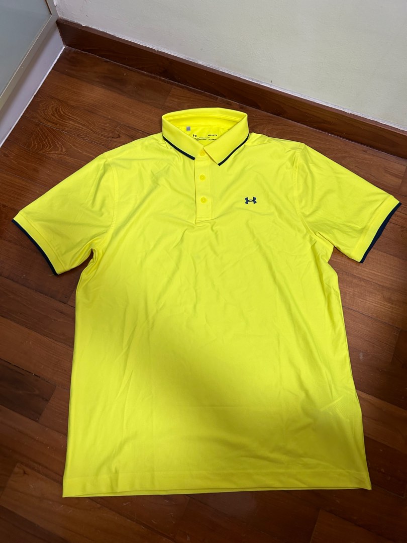 Under armour yellow polo hot sale