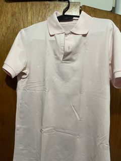 Uniqlo White Pink Polo Shirt