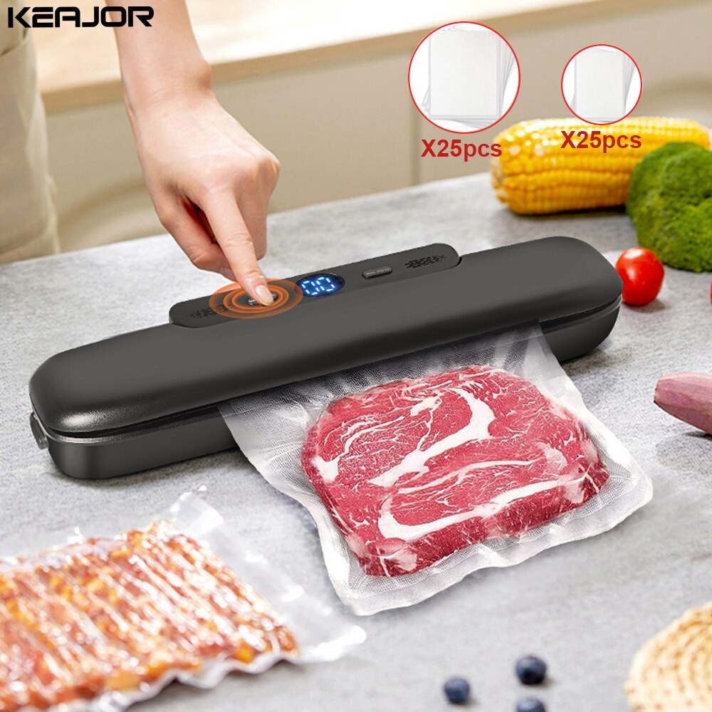 Food Vacuum Sealer Vacuum Packaging Machine For Food 220V Household Food  Vacuum Sealing Machine With 50pcs Vacuum Bags ZSW-Z08