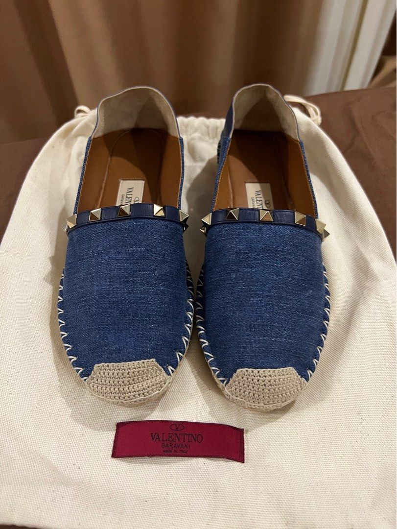 Valentino cheap denim espadrilles