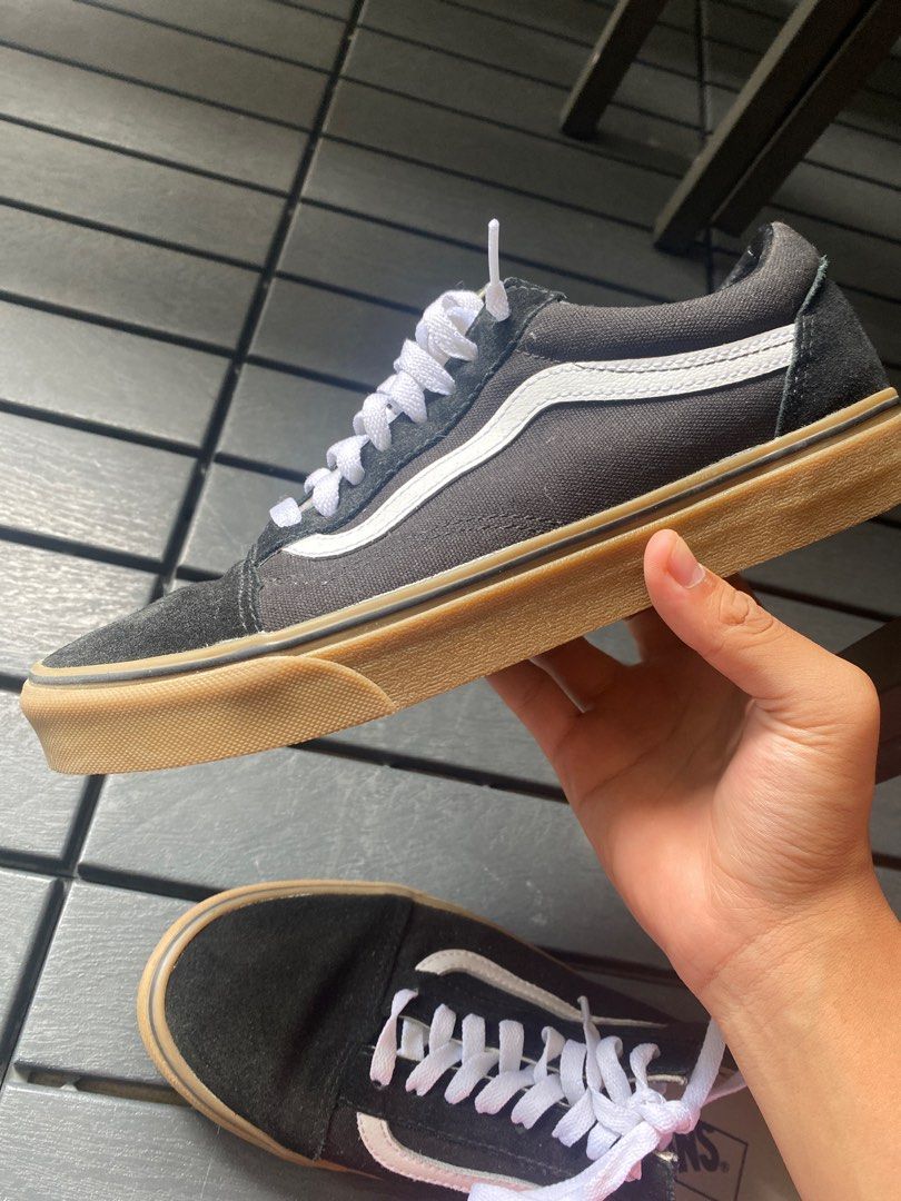 Vans old skool store gum sole on feet
