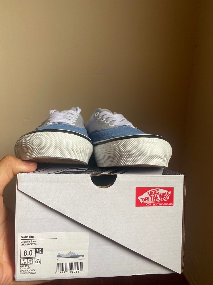Vans Skate Era Captains Blue, Men's Fashion, Footwear, Sneakers on Carousell