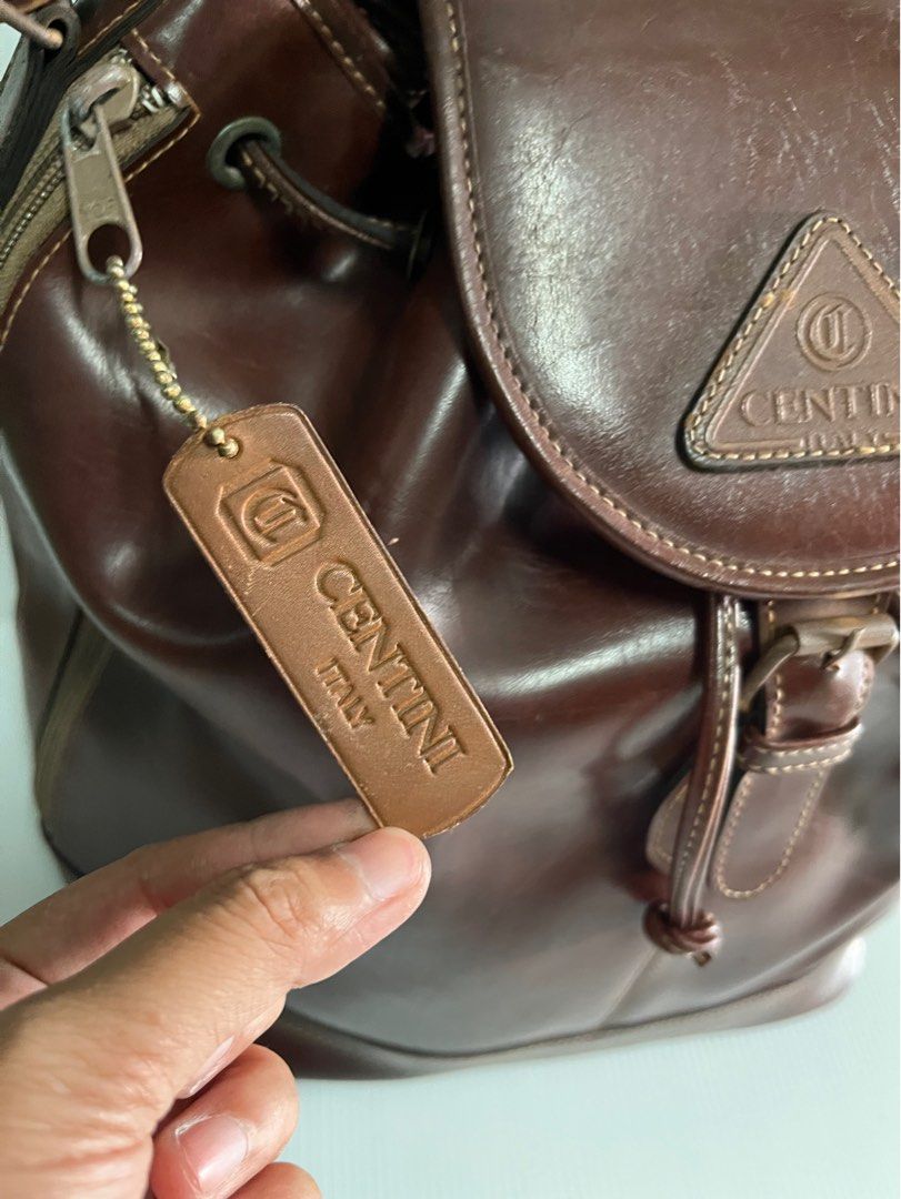 Vintage Centini Italy Leather Bucket Bag, Luxury, Bags & Wallets on ...
