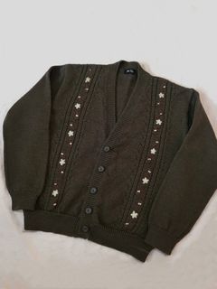 Vintage dark green cardigan