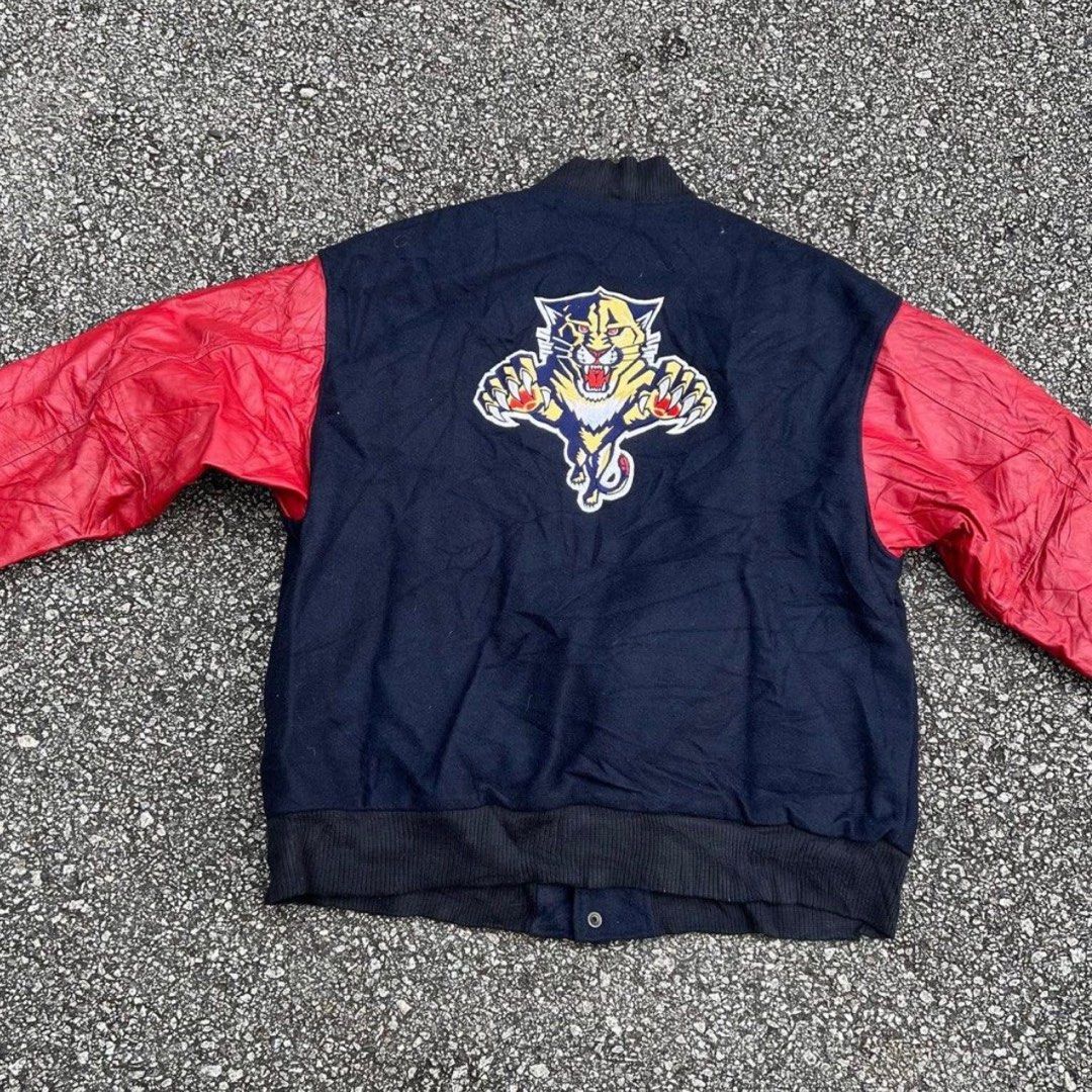 Vintage Leather Varsity Jacket, Men's Fashion, Coats, Jackets and